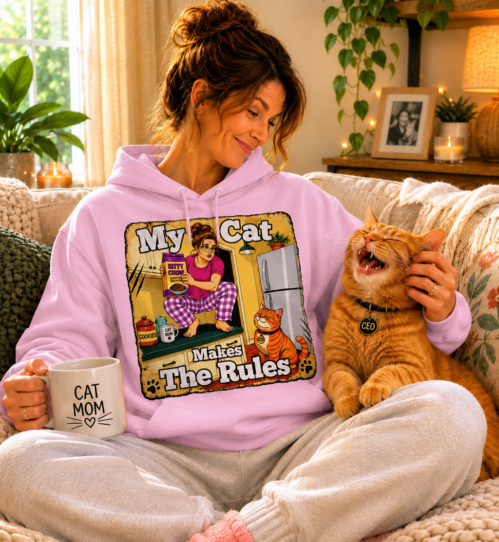 "My Cat Makes The Rules" Premium Hoodie