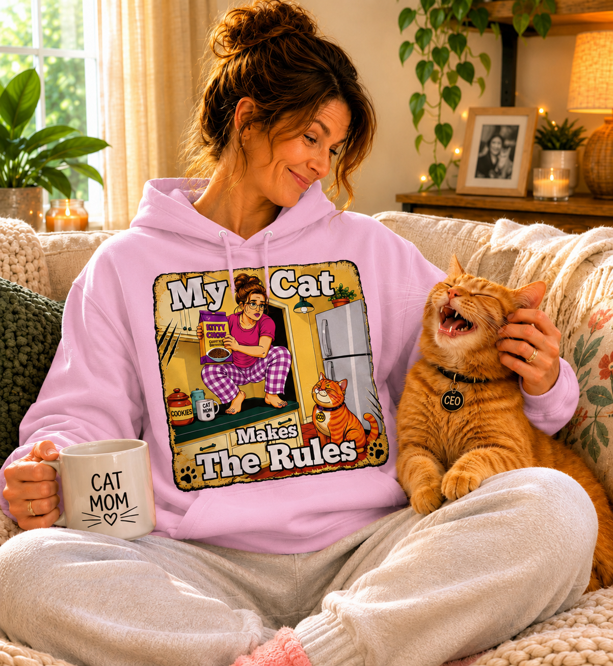 "My Cat Makes The Rules" Premium Hoodie