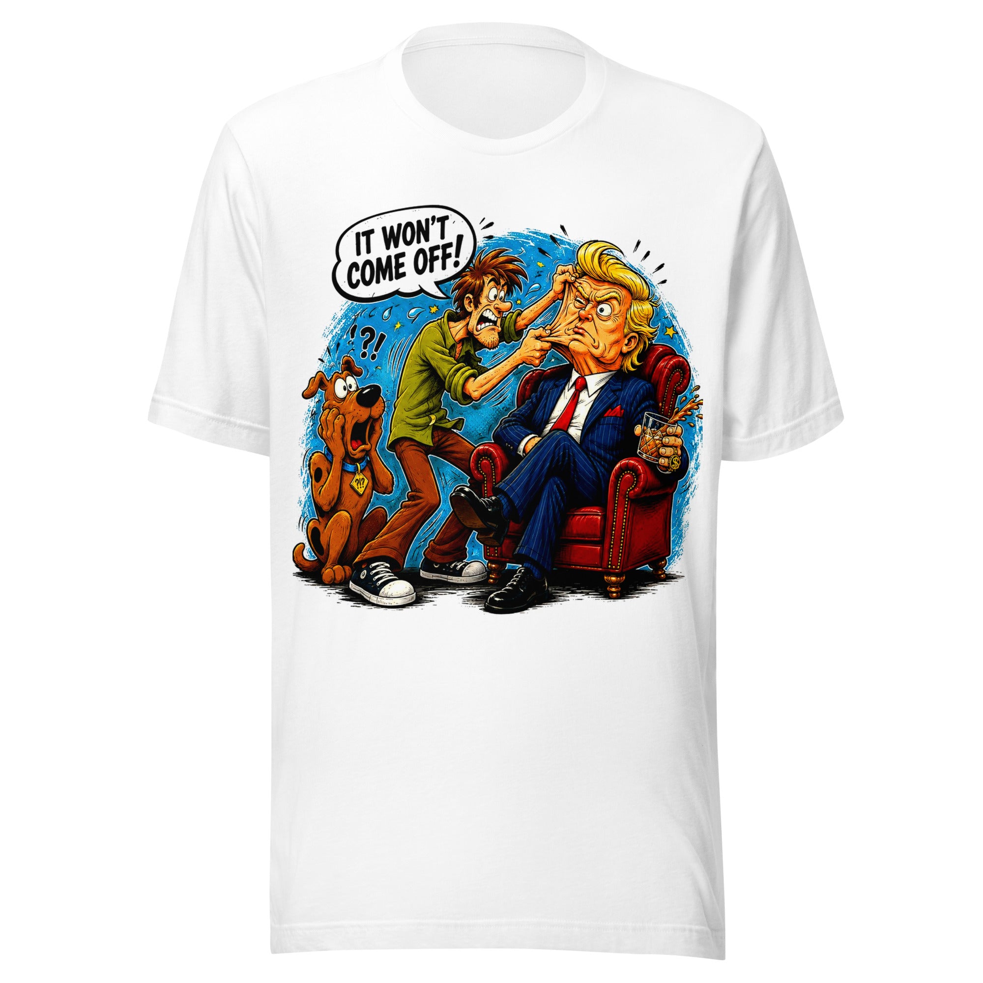 Funny political parody cartoon t-shirt by Absurdi-Tees